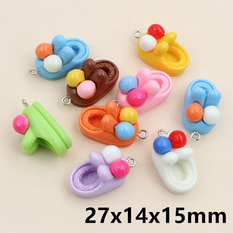 10Pcs Multi-Styles Mix Fruit Animals Dice Cloud Resin Earring Charms Diy Findings Keychain Bracelets Handmade Charms