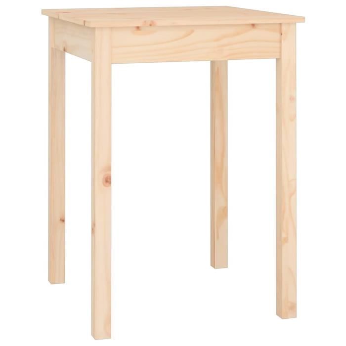 VidaXL Table à manger 55x55x75 cm Bois massif de pin 814254