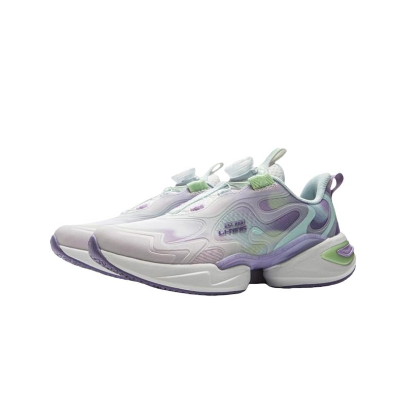 Li Ning Kids Sports Lifestyle Sneakers Kids Sneakers Light-Purple White YKNV002-6