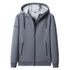 Men's Plus Size Pure Cotton Hoodie Cardigan: Spring/Autumn, Casual Knit Jacket, Trendy Sportswear.