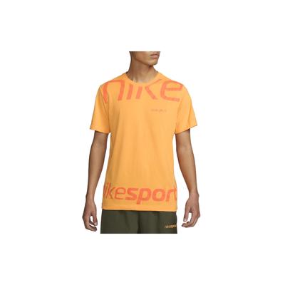 Pulôver com Estampa de Letras Gola Careca Manga Curta Camiseta Tops Masculinos Laranja FJ5271-717