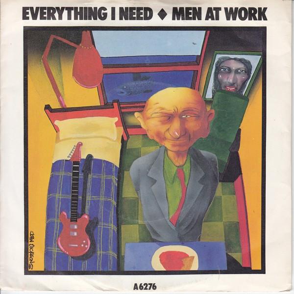 

7inch Record MEN AT WORK - Everything I Need A6276 Epic 1985 UK Rock Used