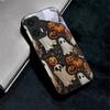 Halloween Ghost Art Black Glass Phone Case For Motorola Moto G14 G22 G24Power G24 G34 G35 G45 G54 55 G75 G84 85 Hard Black Cover