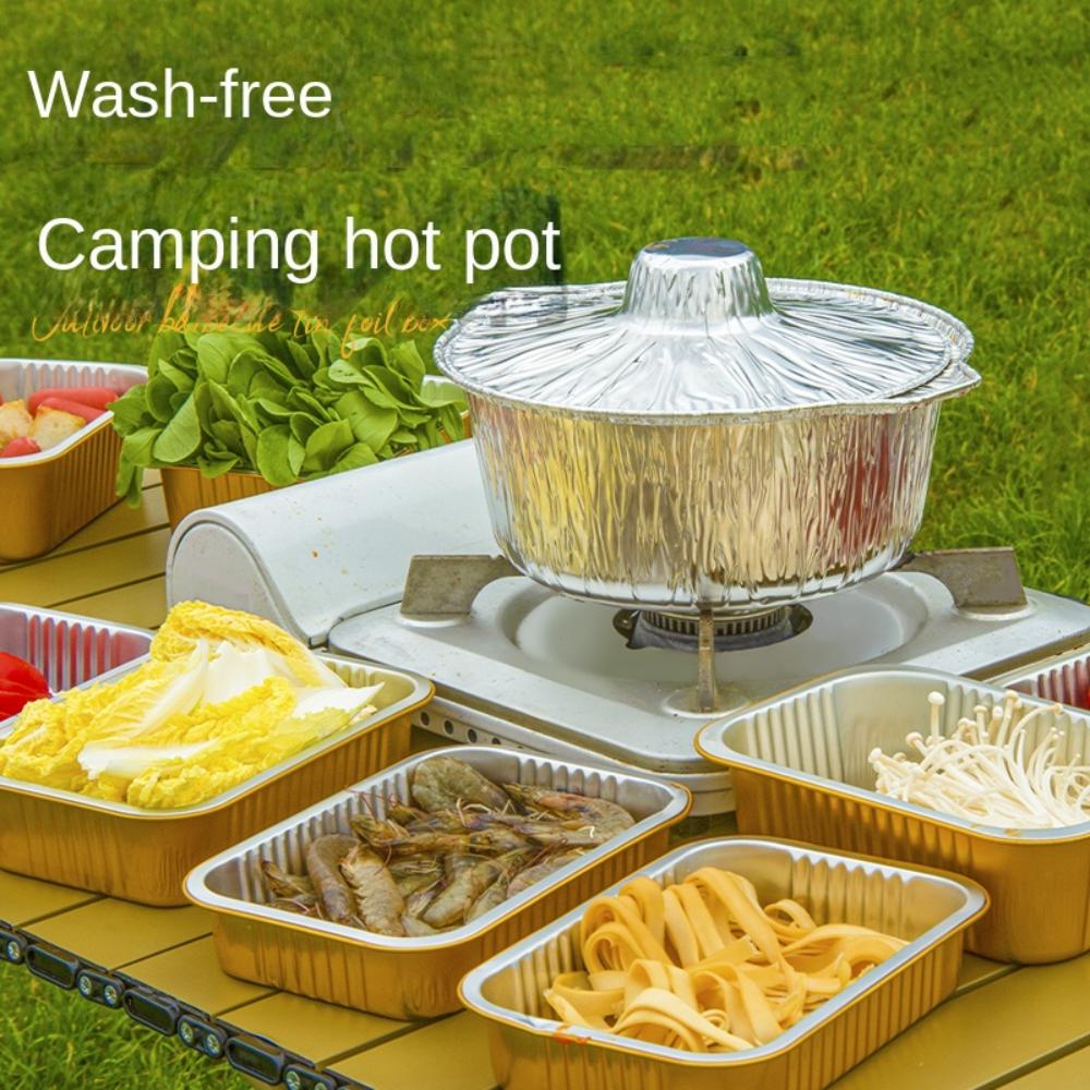 

Противни из фольги с крышками, противни для выпечки, прочный горшок из оловянной фольги