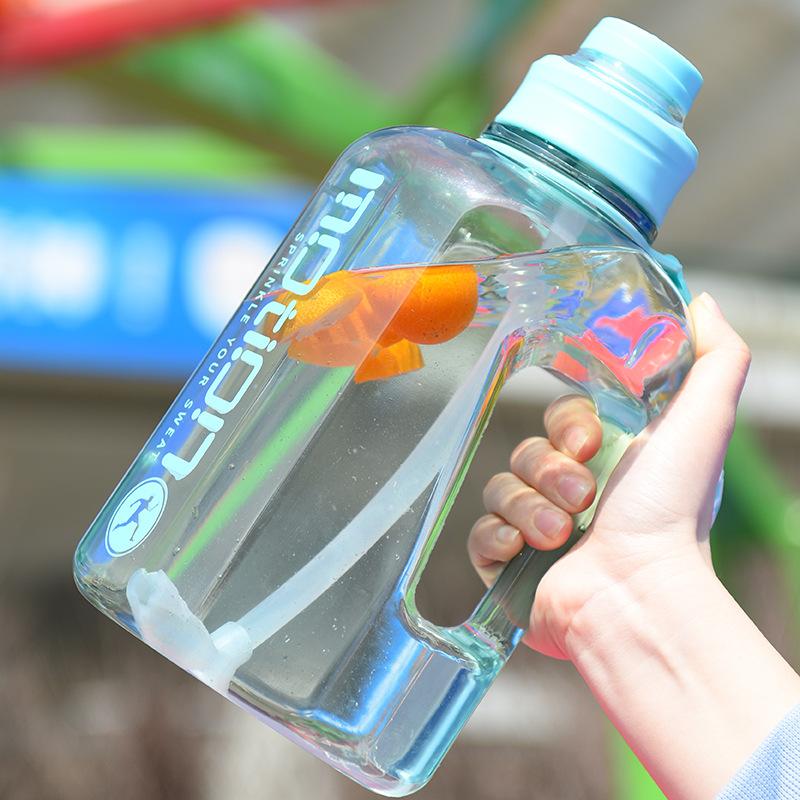 New Transparent Ton Barrels Pc Large Capacity Men and Women Water Cup Outdoor Fitness Exercise Portable Portable Sports Bottle