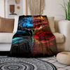 1pc Rose Print Blanket, Flannel Blanket, Soft Warm Throw Blanket Nap Blanket For Couch Sofa Office Bed Camping Travel