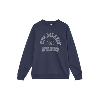 New Balance Graphic French Terry Sweat Crew Sweatshirt Men's Marine Blue MT43507-NNY
