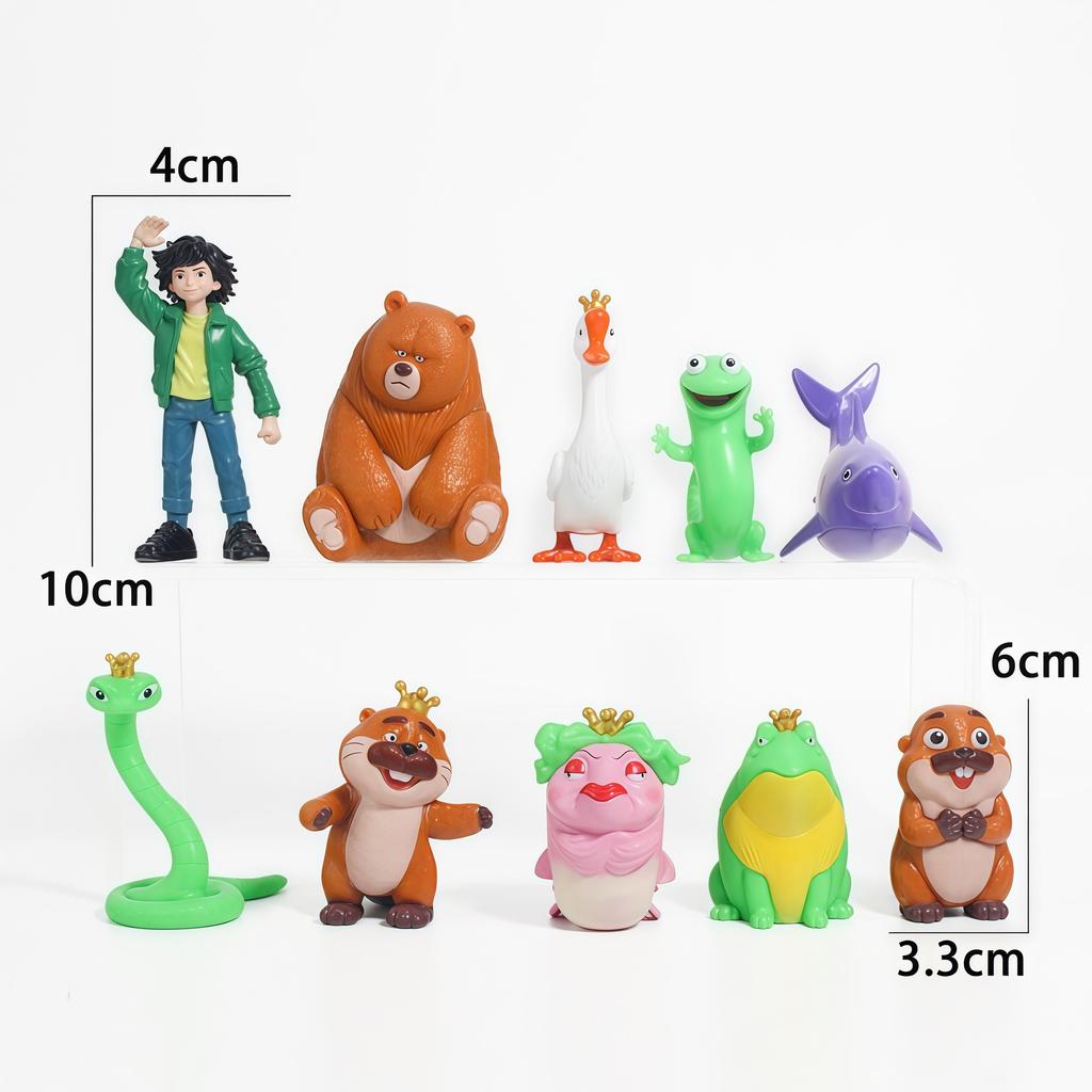 10 Stück/Set Filme Hoppers Actionfigur Spielzeug PVC Modell Eidechsenpuppe Schreibtischornament Für Fans Geschenk