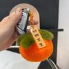 New Faux Rabbit Fur Plush Persimmon Keychain Soft Fluffy Plush Pendant Plush Fruit Key Ring Backpack Bag Keychain On Bag Car Key