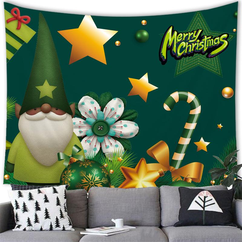 Merry Christmas Cartoon Snowman Cross-border Supply Tapestry Wall Hanging Blanket