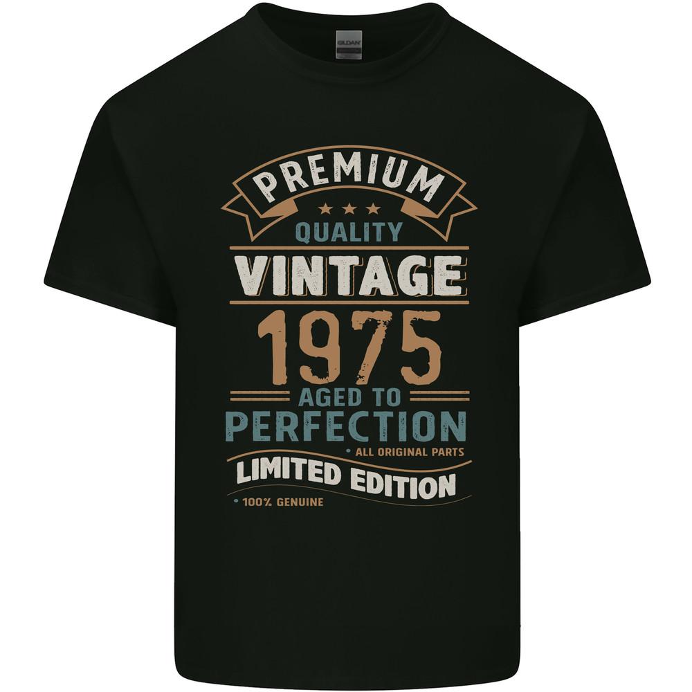 

Premium Vintage 50th Birthday 1975 Mens Light Cotton T-Shirt S