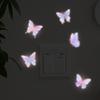 Night Glow Pink Gradient Butterfly Wall Decal  Self-adhesive and Removable, Water-resistant  for Bedroom Wall Decoration