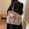 Large Capacity Handbag Student Class Commuter Corduroy Bag Women's Shoulder Tote Bag