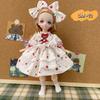 30CM Mini Movable 23Jointed Doll Girls Toy 3D Big Eyes BJD Princess Full Outfits Dresses Collection Childrens Doll Gift
