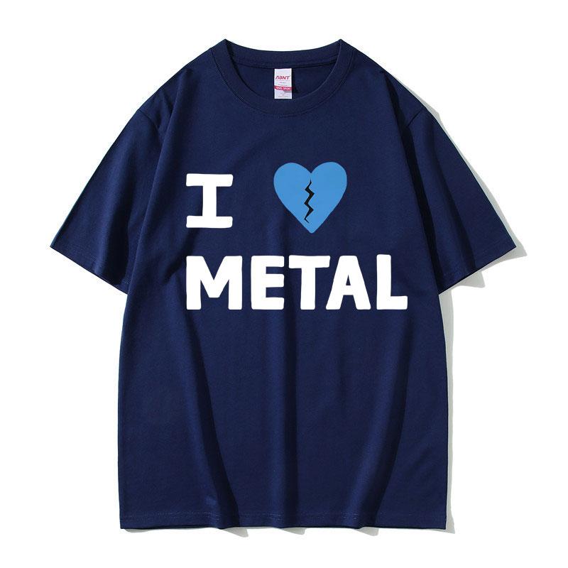Singer Elliott Smith I Love Metal Same Style Tshirts Mens Cotton TShirt Male Vintage Tees Men Women Casual Oversized Tshirt S