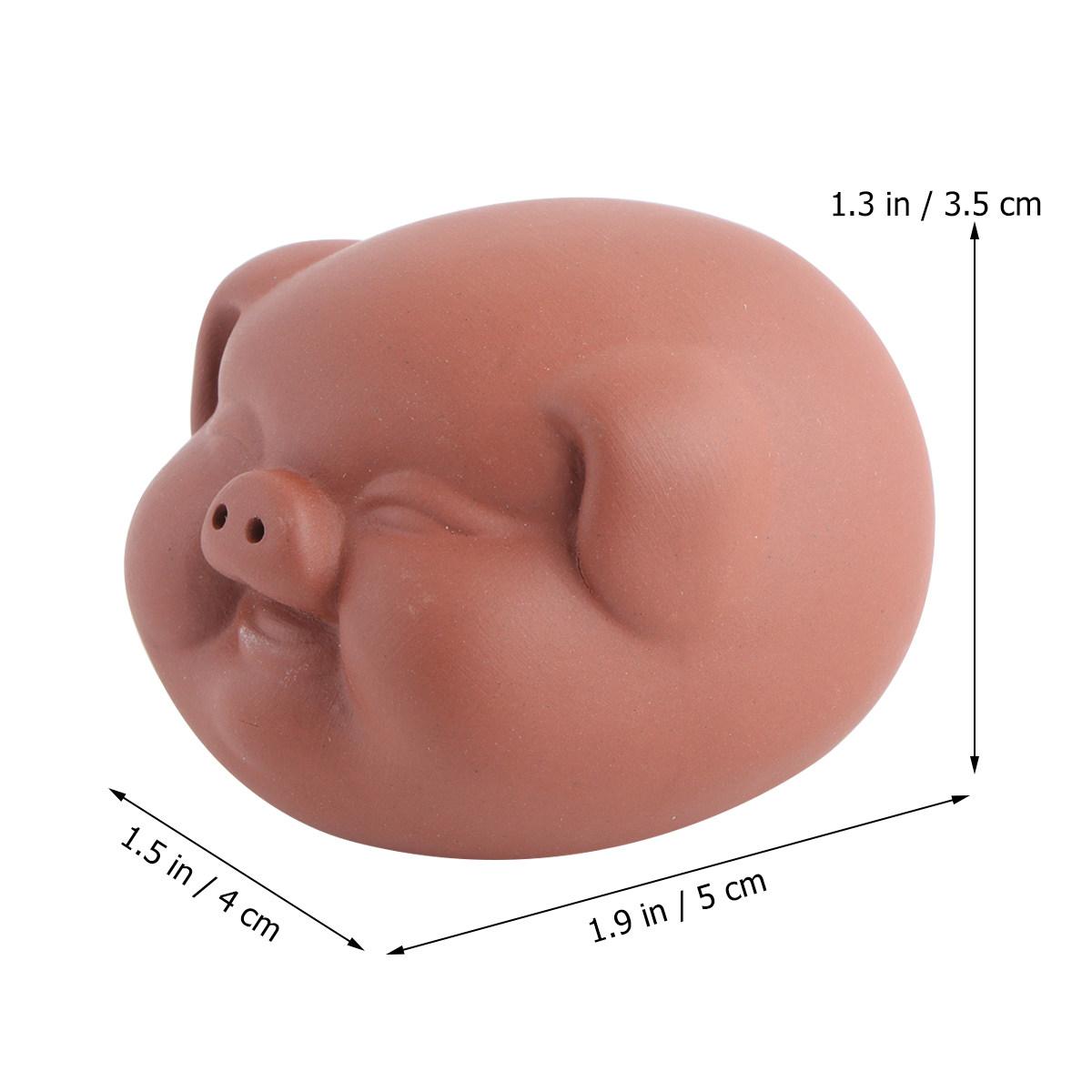 

Premium Ceramic Fortune Pig Sculpture Hand Crafted Tea Pet Symbol of Luck Happiness for Tea Board Desktop Dorm Decoration Red красный