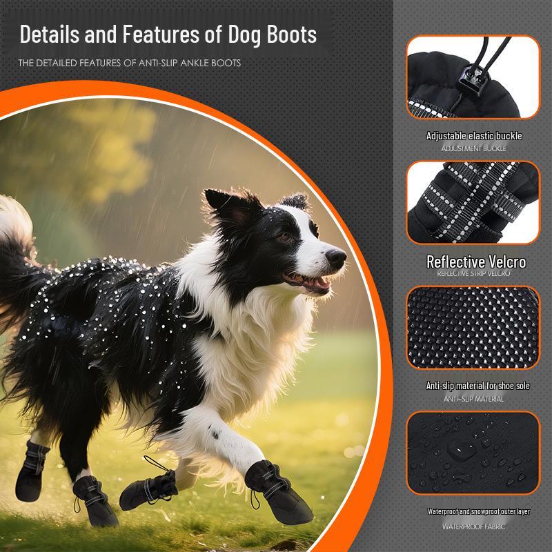 Waterproof Anti-Slip Soft Sole Shoes for Medium to Large Dogs - Outdoor Wear-Resistant Pet Supplies