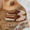 A New Style of Women's Shoes with A Hollowed-out Design and A Versatile Shallow Opening One-shoulder Style