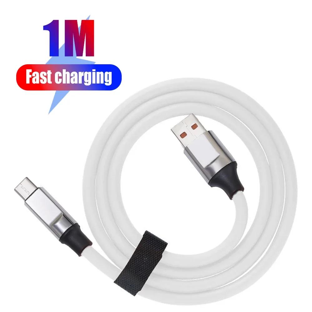 120W USB Type C Cable Fast Charging Thicken Liquid Silicone USB C Data Cord for Huawei P50 P40 P30 Xiaomi 14 Redmi 13 POCO X6
