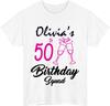 Personalised Year Birthday TShirt Custom Name for Squad Celebration Gift Tee