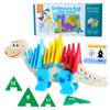 Kids Wooden Dinosaur Find Rules Thinking Game Montessori Sorting Toys Early Education Shape and Color Number Sense Learning Toys