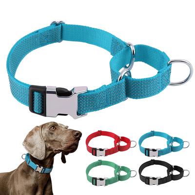 Nylon Reflektierendes Hundehalsband Verstellbare Anti-Punch-Halsbänder für Kleine Mittelgroße Große Hunde Spaziergang Training