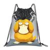 Custom P-Psyducks Drawstring Bags Men Women Lightweight Manga Sports Gym Storage Backpack