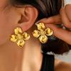 18K Gold-Plated Flower Earrings: Fresh, Sweet, Pastoral Style Studs In Stainless Steel