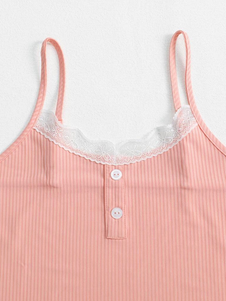 European & American Lace Trim Camisole Shorts Set: Sexy, Fun Pajamas & Outerwear