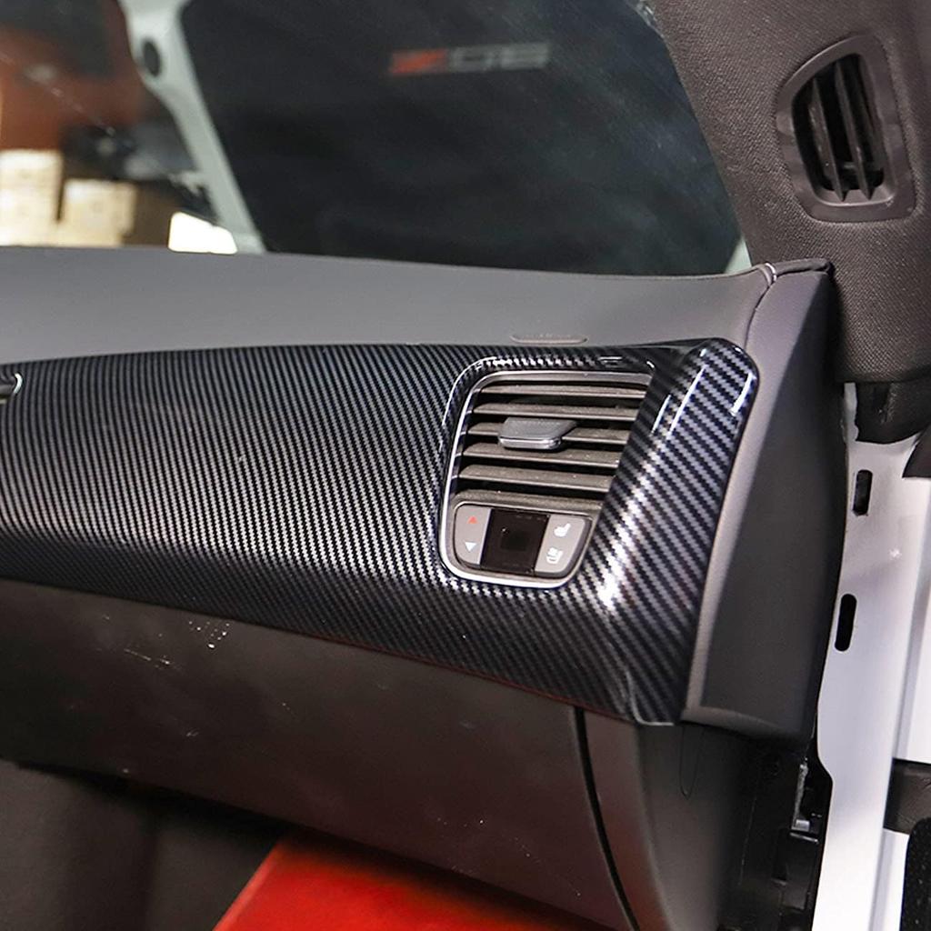 Korlot Carbon Fiber Dashboard Panel Decor Cover for Chevrolet Corvette C7 2014-2019