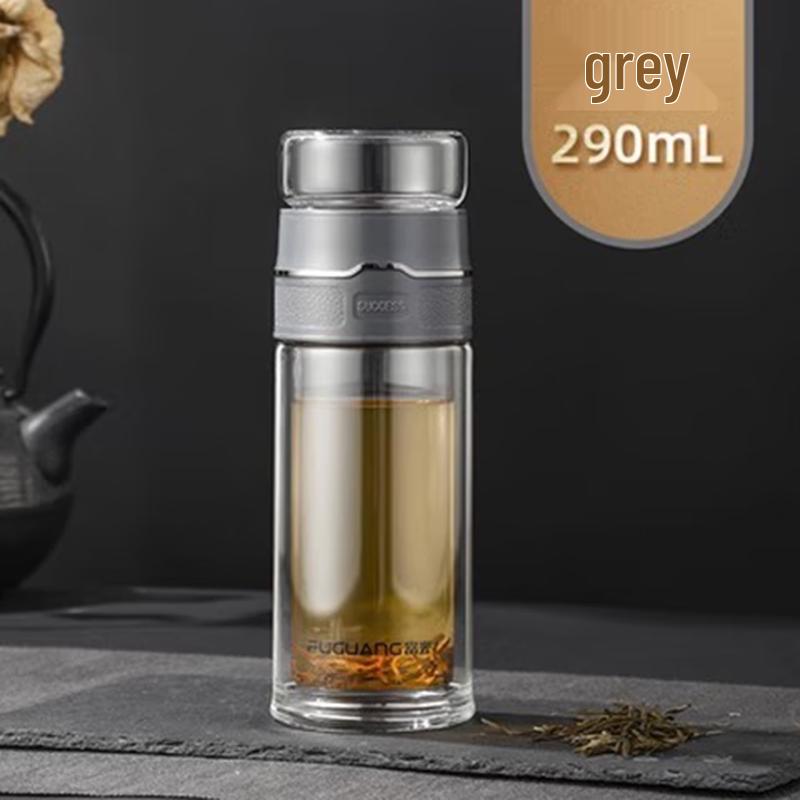 FUGUANG Tea Infuser Double-Layer Glass Cup
