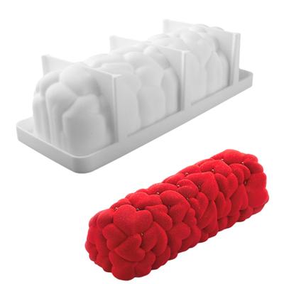 Valentine's Day Love Heart Cake Mold Food Grade BPA Free Heat-Resistant Silicone Mousse Baking Mold Kitchen Supplies