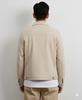 Handgefertigt Trucker Beige Stilvoll Wildleder Lammfell Leder Lässig Herren Echte Jacke