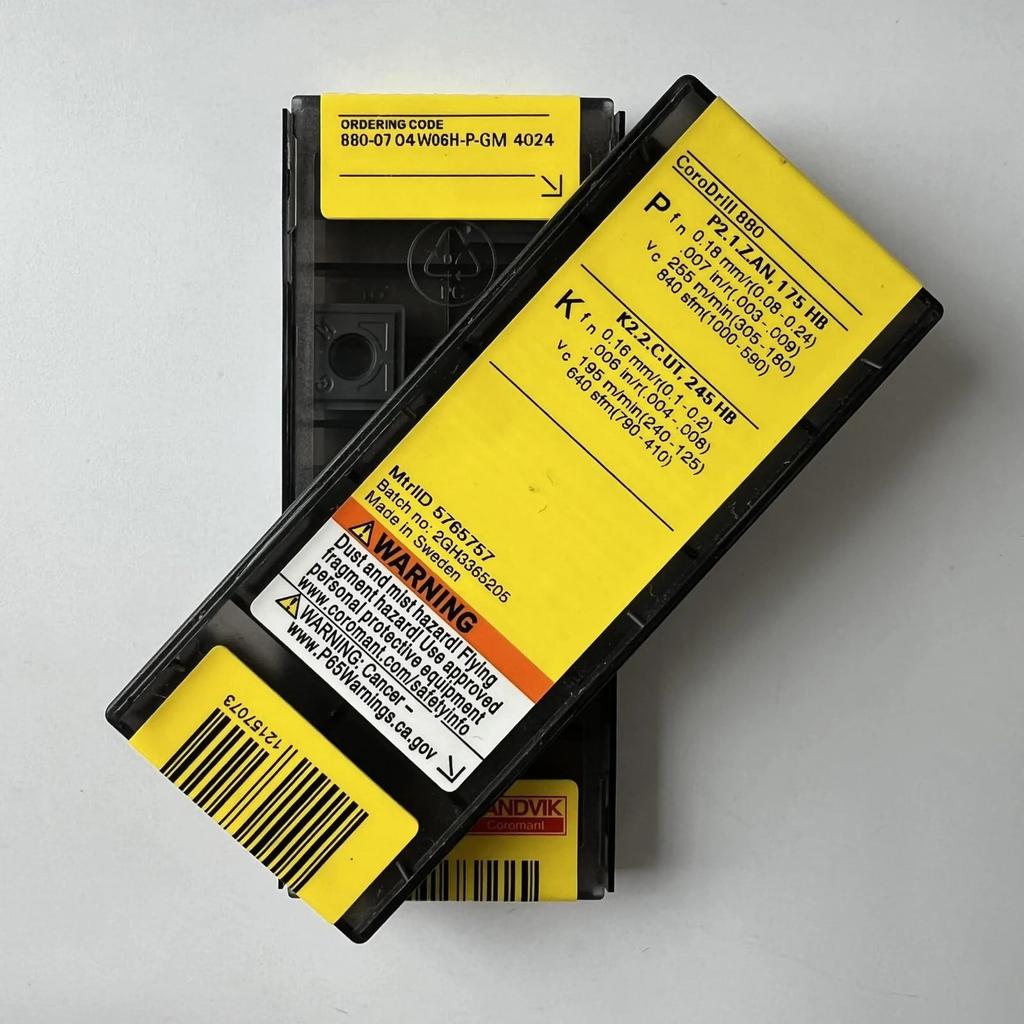 Original Sandvik / 880-0704W06H-P-GM 4024 /CNC CARBIDE Tool Blade 10 Pcs