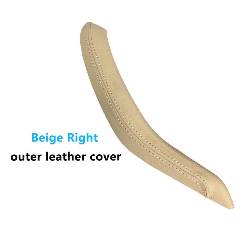 Car Interior Passenger Doors Pull Handle Outer Leather Cover Replacement For BMW X5 X6  F15 F16