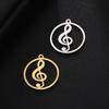 My Shape 5 pcs Musical Note Charms DIY Necklaces Bracelets Earring Music Pendants Stainless Steel Jewelry Making DIY Accessories