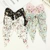Bow Hair Clip Korea Fashion Style Big Bow Ribbon Hair Tie Compact Fresh Floral Hairpin Bowknot Hair Duckbill Clip Accessories