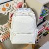 Schoolbag Korean Version Ins Fashion Versatile Embroidered Polka Dot Backpack Large Capacity College Style Student School Bag Multi-Pocket Backpack