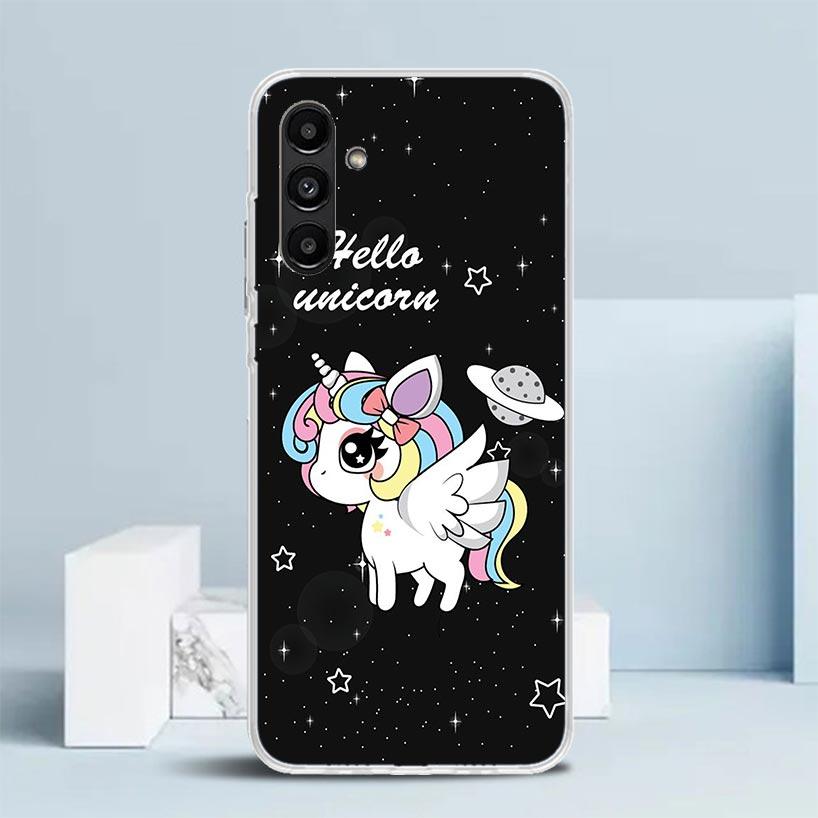 Pink Unicorn Rainbow Phone Case For Samsung Galaxy A17 A37 A57 A16 A15 A14 A13 A56 A55 A54 A53 A36 A35 A34 A33 A26 A25 A24 A23 G