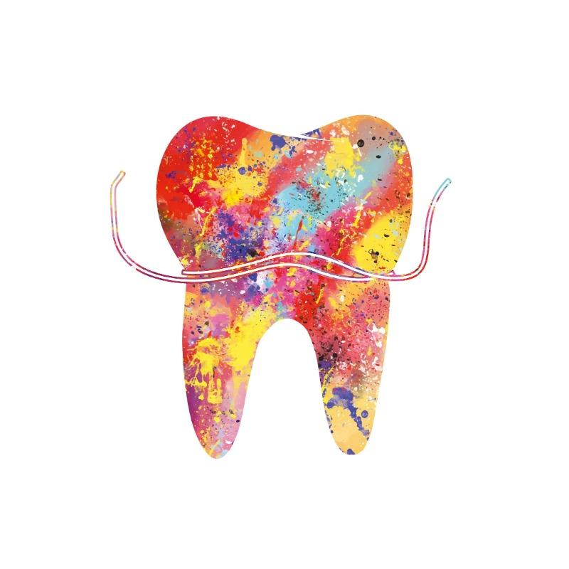 Watercolor Teeth Implant Canvas Painting Tooth Fairy Dental Art Poster Dentist Anatomy Print Wall Pictures Hospital Clinic Decor