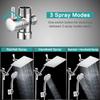 Silver Stainless Steel Shower Stall Faucet  Set Rainfall Rain Mixer Towel Swivel Spout Bath Head Bathroom Sprinkler Mixer Tap Set