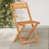 VidaXL Set of 8 Folding Bistro Chairs, Patio Seats, Balcony Chairs, Outdoor Patio Furniture, Wood 3216307
