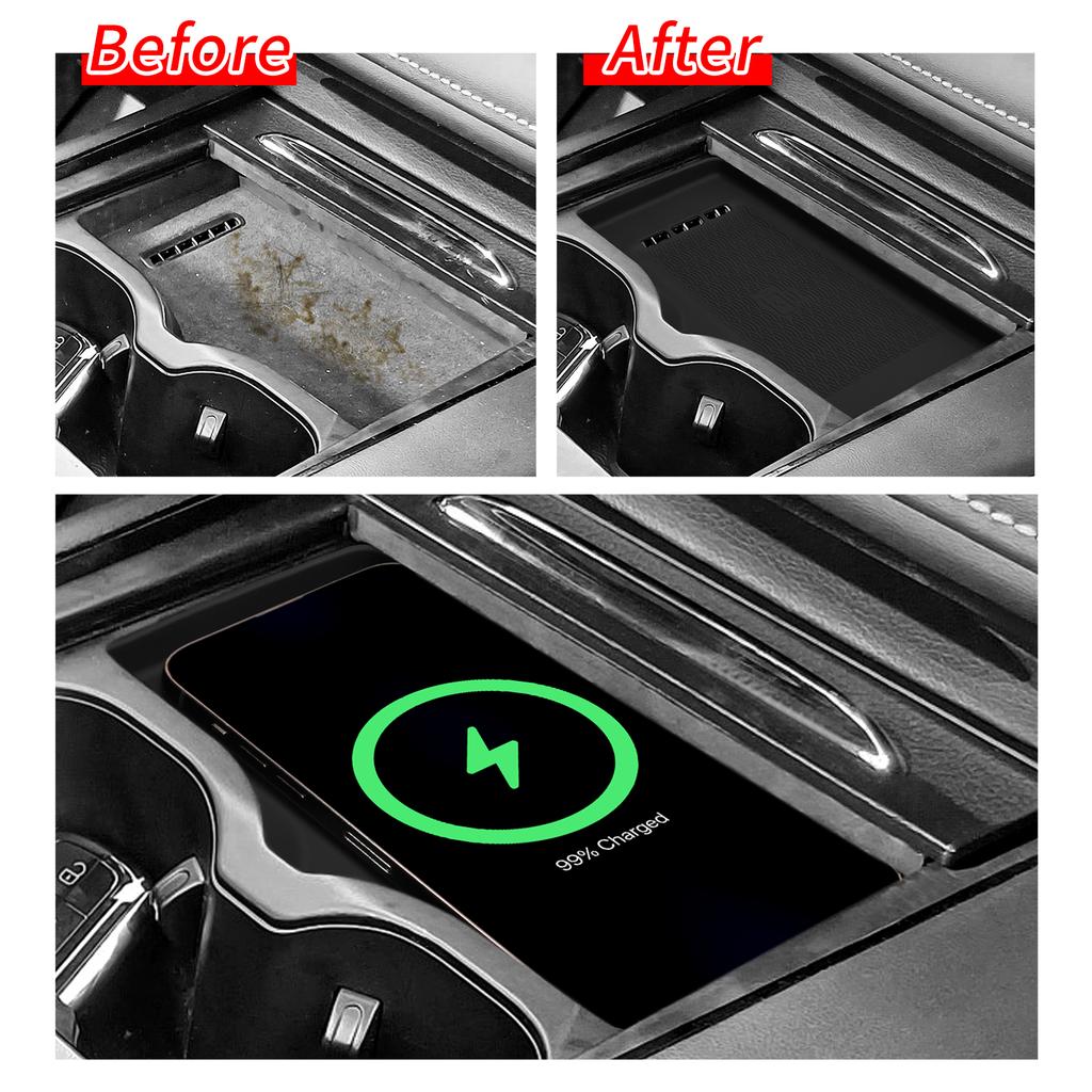 Für Chery OMODA 5 C5 E5 EV Modell 2025 2025 Auto Anti-Rutsch-Pad Silikon Mittelkonsole Kabelloses Ladegerät Zubehör