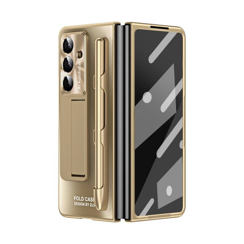 Case Galaxy Z Fold7 Fold5 Screen Protector Stand Shockproof Anti-fingerprint PC Electroplated Foldable Slim