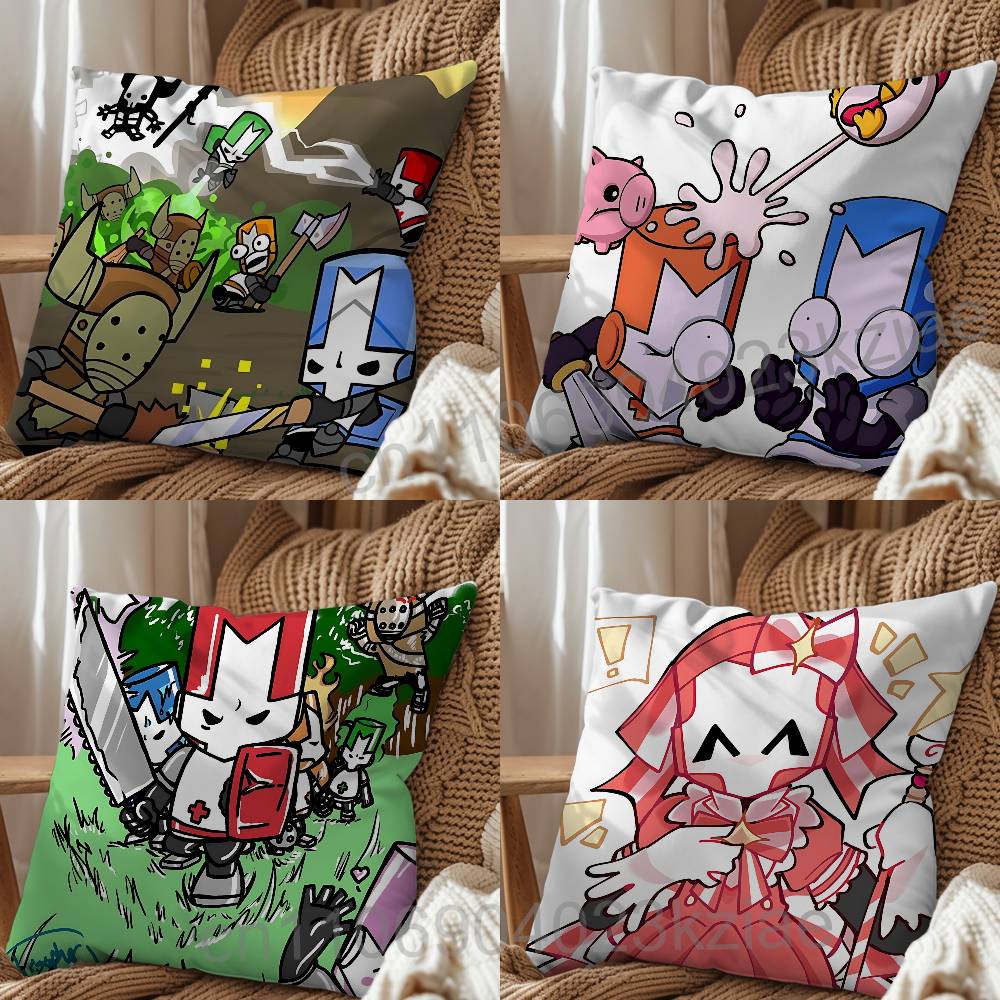 Art Cute Cool Castle Crashers Pillow Cover Living Room Sofa Cushion Cover Bedroom Room Bed Pillow Cover Home Decoration