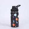 12oz 350ml Kids Cartoon 304 Stainless Steel Water Bottle, Leakproof Straw Insulated Tumbler with Portable Handle Lid