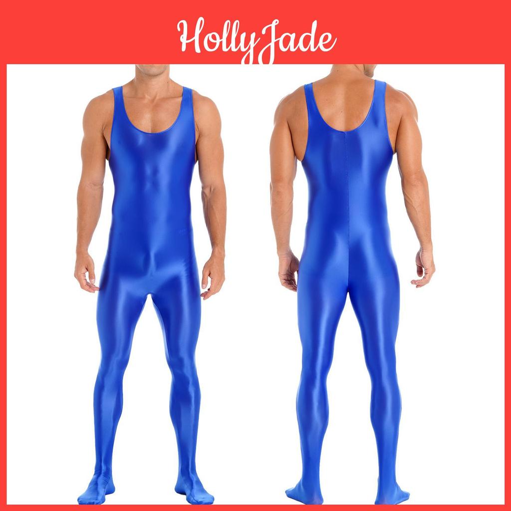 Sleeveless Full Body Jumpsuit Mens Suit Onepiece Jumpsuit Bodystocking Nightwear