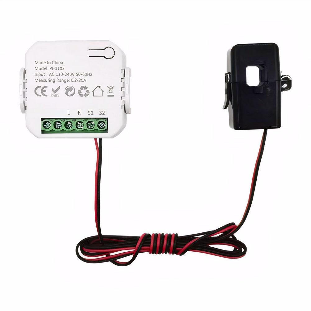 WiFi Digital Energy Meter with CT Clamp Sensor Wifi Intelligent Energy Meter App Real-Time Monitor Smart Life WiFi Energy Meter