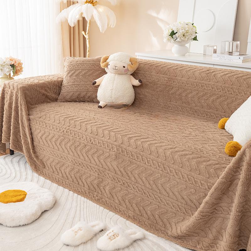 

Хлопковая ткань с защитой от царапин, чехол для дивана, тканевая подушка для дивана, зимнее универсальное универсальное одеяло для дивана, полное покрытие, плюшевый чехол для дивана 180*380cm