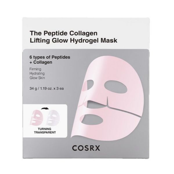 COSRX The Peptide Collagen Lifting Glow Hydrogel Mask Firming & Radiance Care (3 Sheets)
